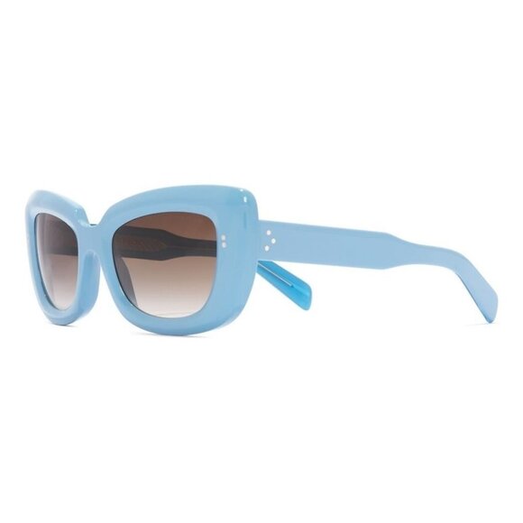 New CUTLER AND GROSS Blue Cat Eye 9797 A8 Sunglasses Women - Picture 1 of 3